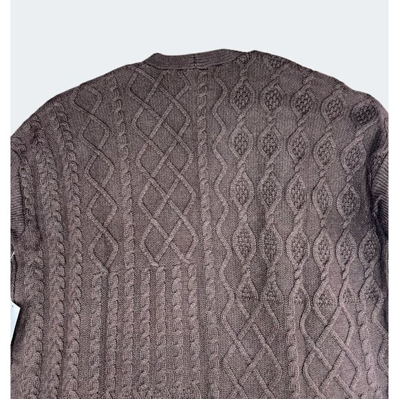 Chicos Espresso Brown Knit Open Front Cardigan Sweater Wool Cashmere Size 1 US M - Picture 9 of 13